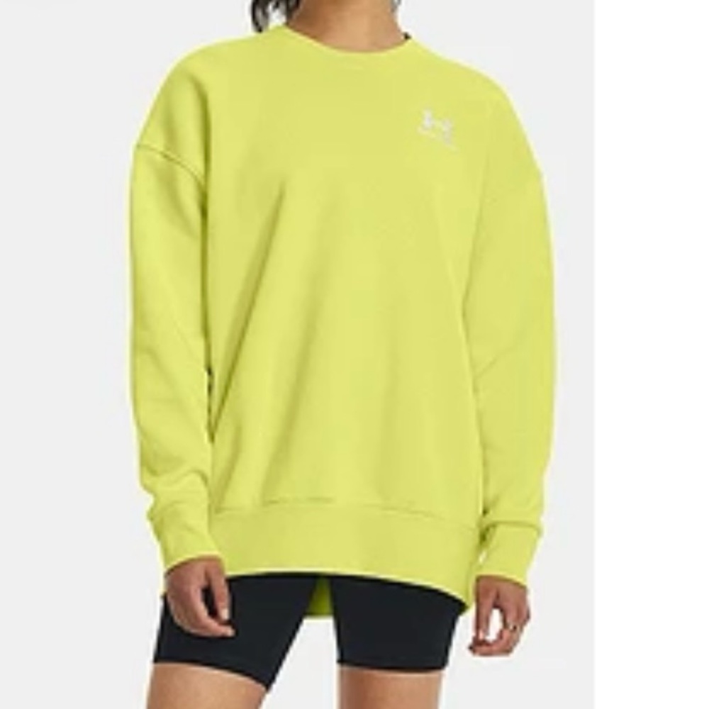 Under Armour essential oversized Lime Yellow Sweatshirt women’s M